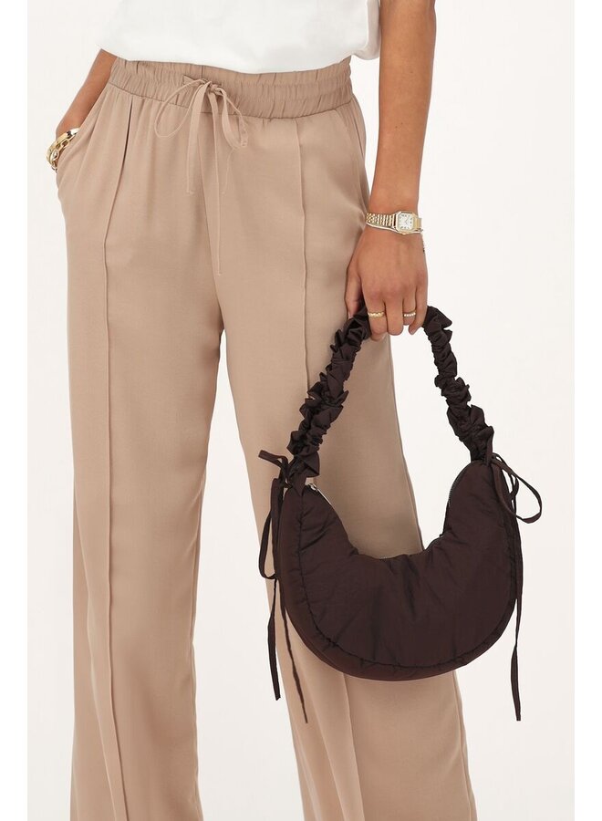 Crossbody Tas Met Ruffle MJ11520 - Bruin