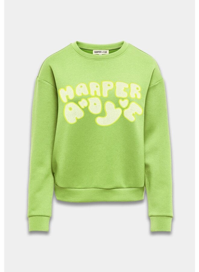 Harper and Yve Sweater Logo AW24Y504 - 518 Herbal Garde