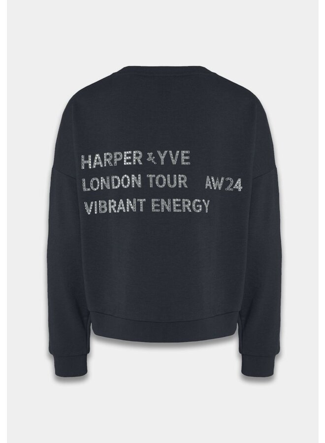 Harper and Yve Sweater Vibrantenergy AW24Y501 - 1304 Dark Grey