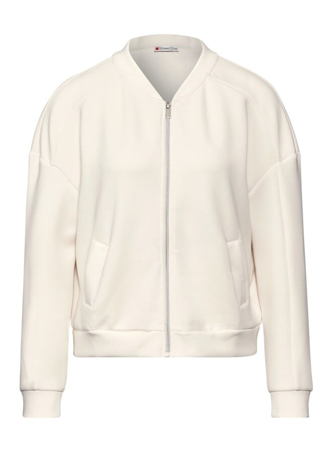 Street one Vest Short Silk Look Jacket - 14451  Lucid White