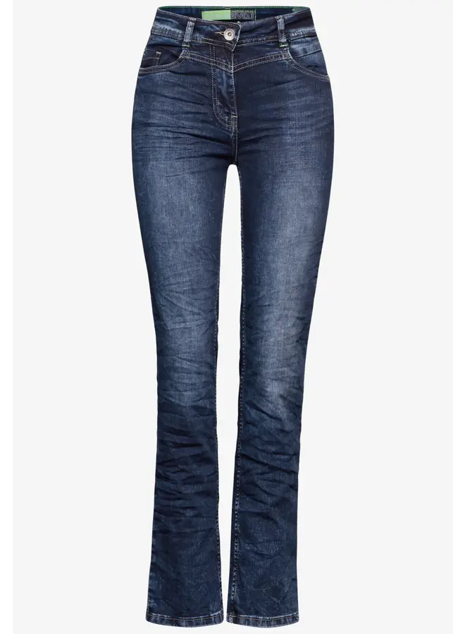 Cecil Straight Fit Jeans - 10281 30 - Lengtemaat L30 - Mid Blue Wash