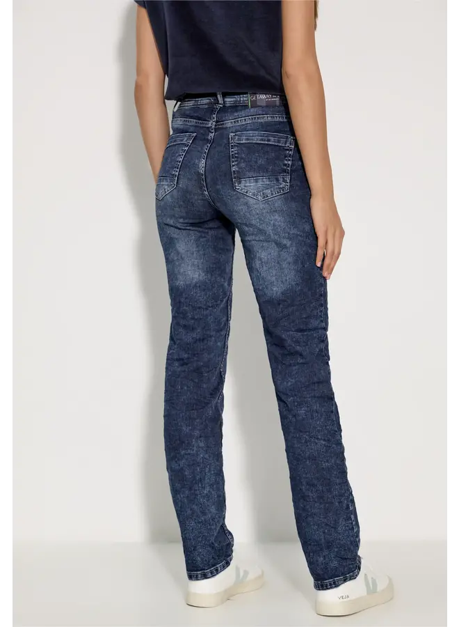 Cecil Straight Fit Jeans - 10281 30 - Lengtemaat L30 - Mid Blue Wash