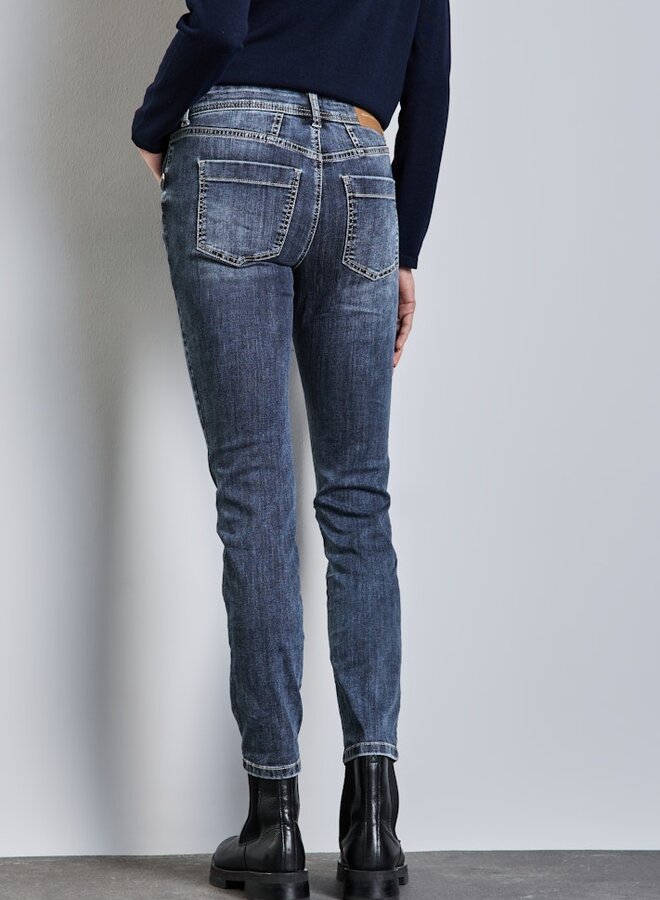 Street One Slim Fit Jeans 378422 - 16468 Mid Blue Wash