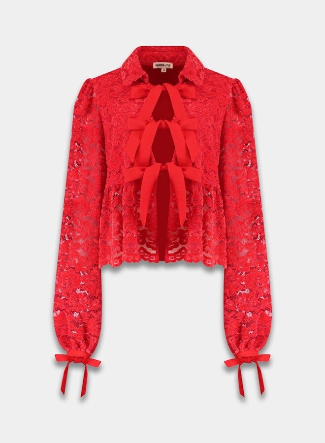 harper and yve Blouse SS25P606 - 313 Spicy Red