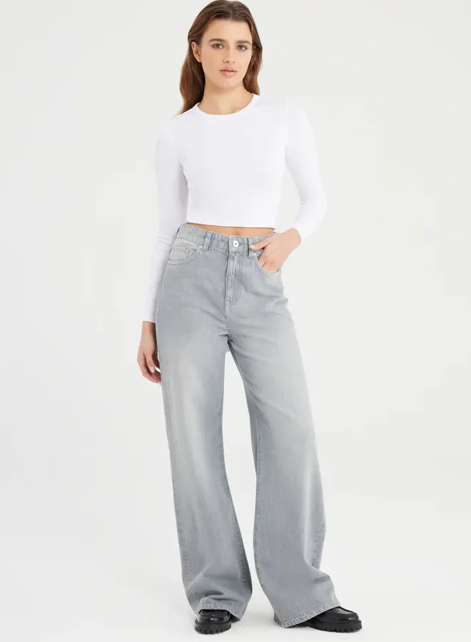 Broek Maria Wide Leg - Grey VT