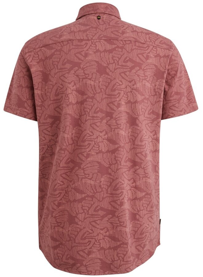 PME Legend Overhemd Korte Mouw Jersey Pique Print Viggo PSIS2503238 - 4021 Dry Rose