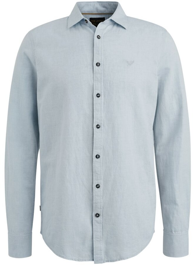 PME Legend Overhemd Ctn/linen 2 tone Owen PSI2503224 - 5040 Placid Blue