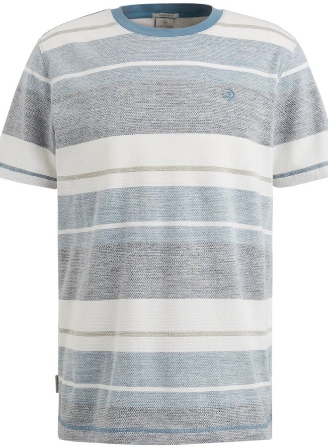 CAST IRON T-shirt regular fit popcorn stripe CTSS2503567 - 5134 Provincial