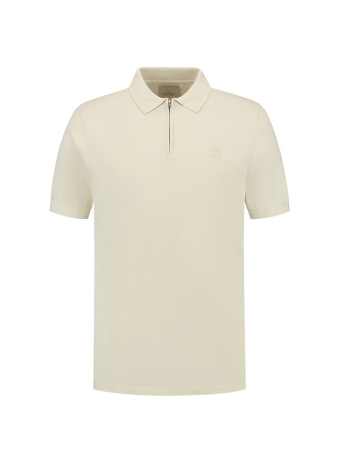 Dstrezzed Zip polo Dorian 420062-SS25 - 107 Silver Birch