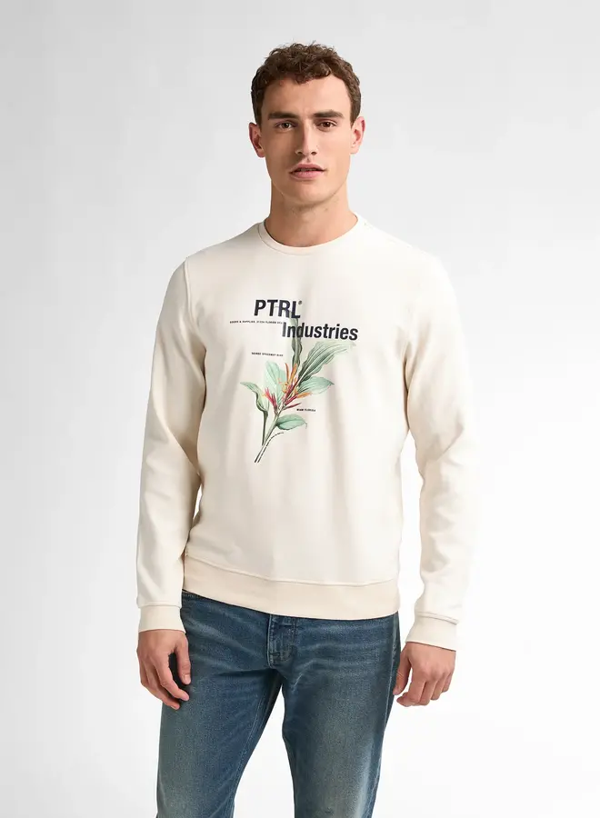 Crewneck Trui DEEPSTONE M-1050-SWR327 - 0112 Seashell