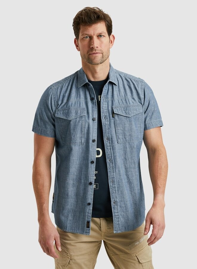 PME Legend Overhemd Met Korte Mouw PSIS2503237 - 590 Real Indigo