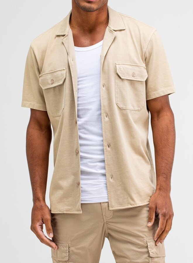 Overhemd Korte Mouw Mikey Work M2514024 - 632 Stone Beige