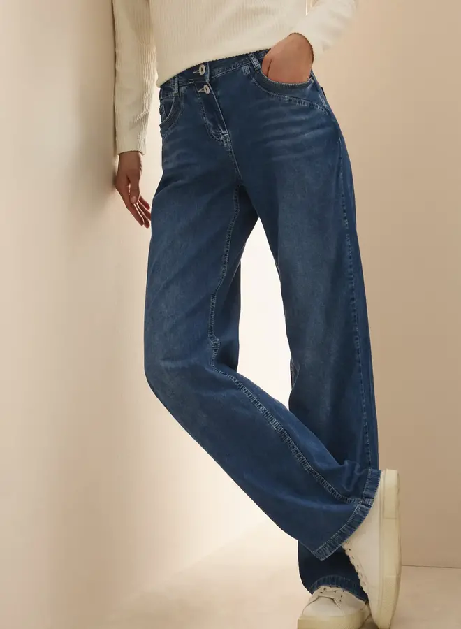 Cecil Wide leg jeans B378648  - 10235 Mid Blue Used