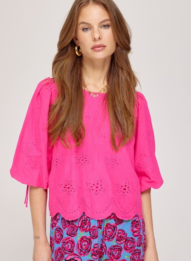 harper and yve Blouse Levy SS25P609 - 601 Hot Pink