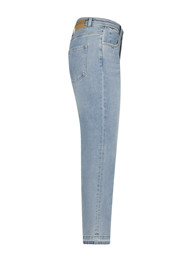 Red Button Cropped Flared Jeans Babette SRB4480 - 108 Bleach