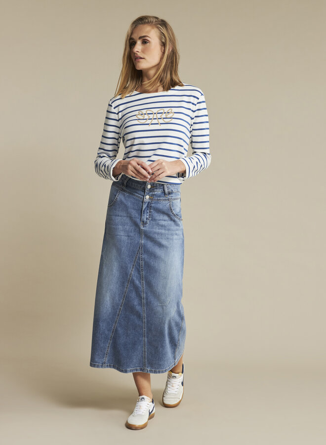 Red Button Longsleeve Terry SRB4471 - 276 Jeans Blue