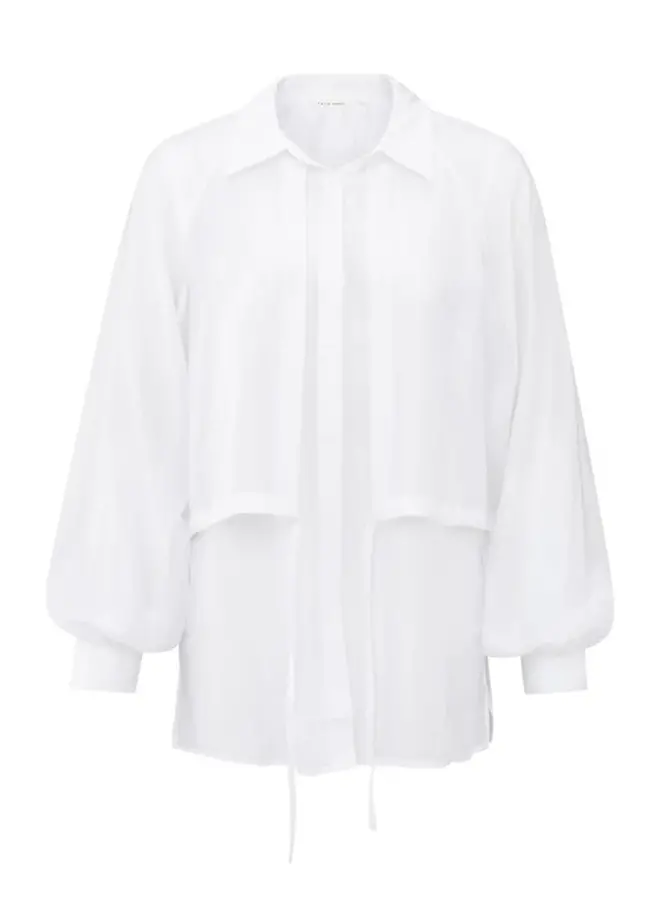 YAYA Blouse Met Dubbele Laag 01-201145-504 - 00000 Pure White