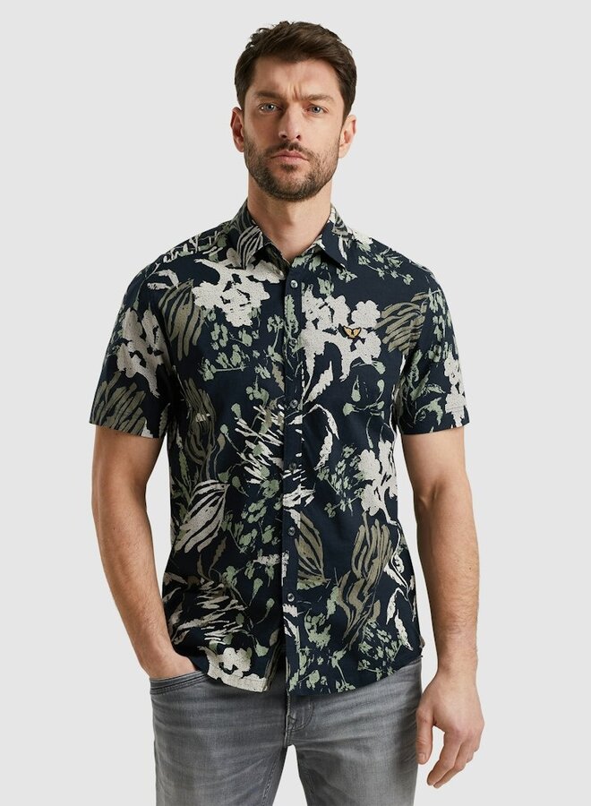 PME Legend Overhemd Korte Mouw Print Underwater PSIS2504204 - 5281 Salute