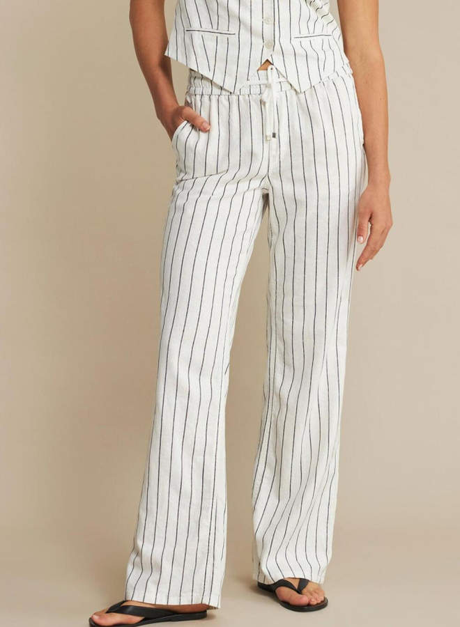 Red Button Broek Linnen Colette Stripe SRB4441 - 35 Navy