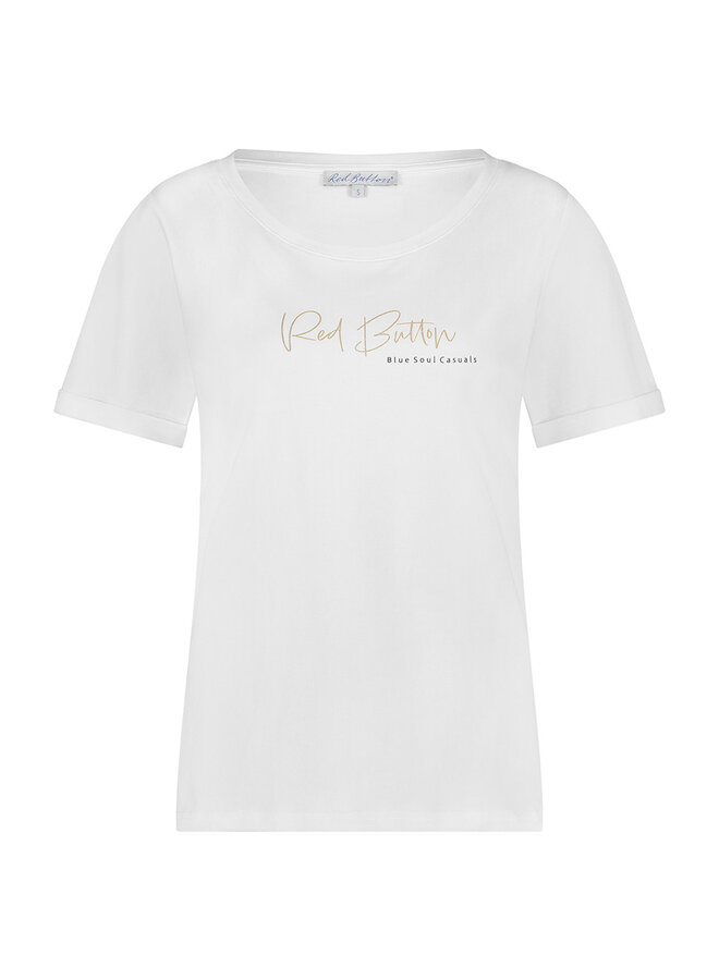 Red Button T-shirt Temmy Logo SRB4559 - 377 Dark Sand