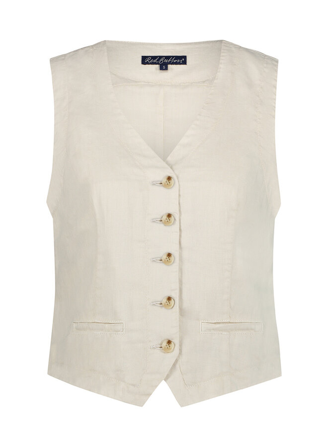 Red Button Gilet Linnen SRB4506 - 278 Pearl
