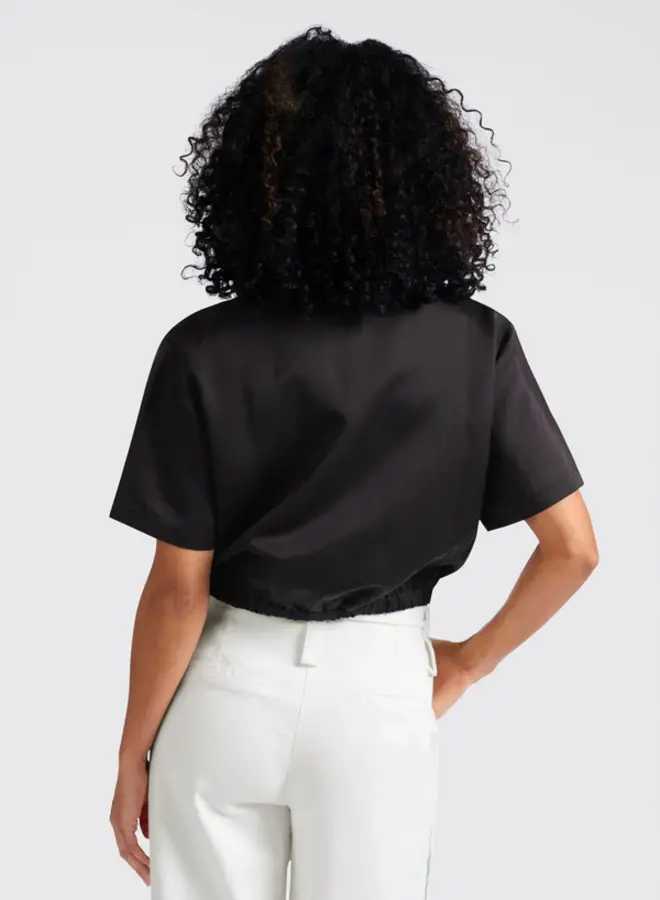 YAYA Satijnen Jasje 02-001050-505 - 99989 Washed Black
