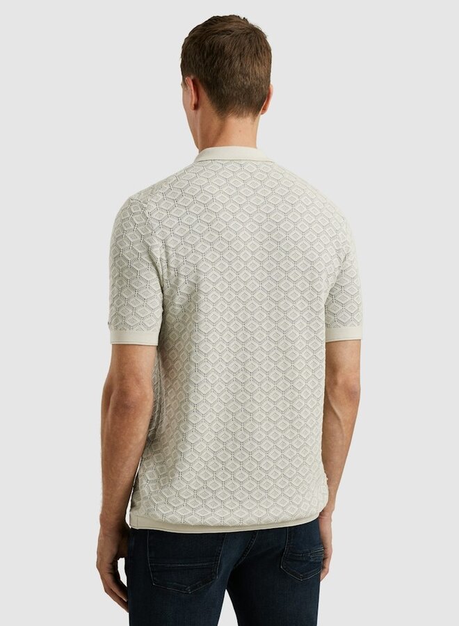 CAST IRON Polo Half-Zip cotton modal CPSS2504886 - 7014 Silver Birc