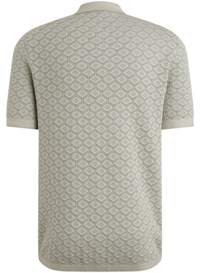 CAST IRON Polo Half-Zip cotton modal CPSS2504886 - 7014 Silver Birc