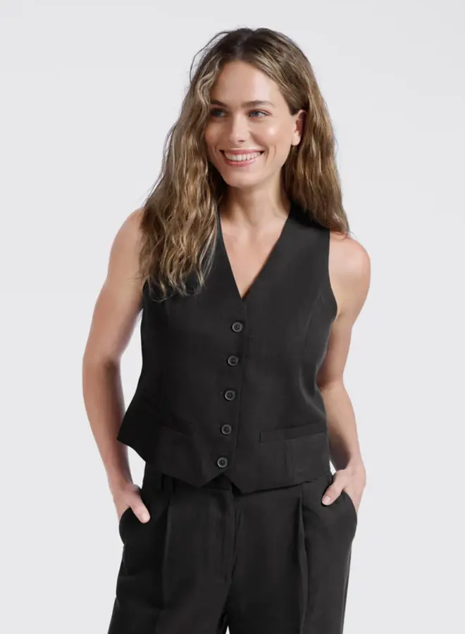 YAYA Gilet 01-521002-505 - 99989 Washed Black