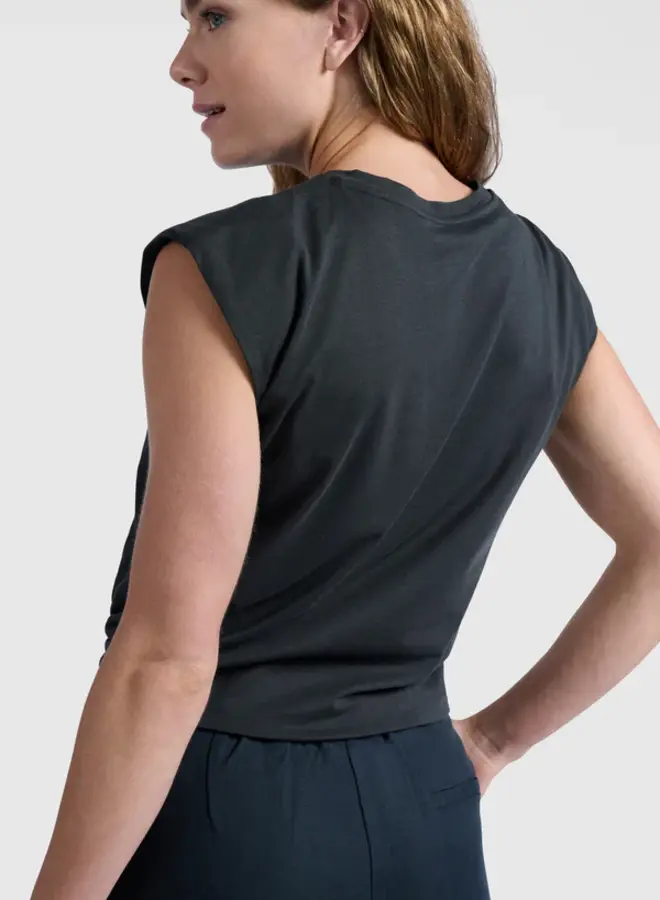 YAYA Mouwloze Top 01-709278-505 - 99989 Washed Black