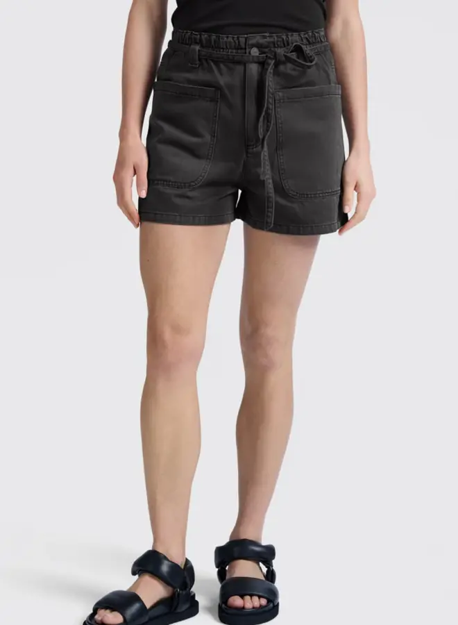 YAYA Short High Waist 01-321023-505 - 99989 Washed Black