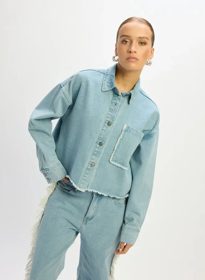 Refined Department Denim Blouse Mary R2505971684 - 204 Denim Blue