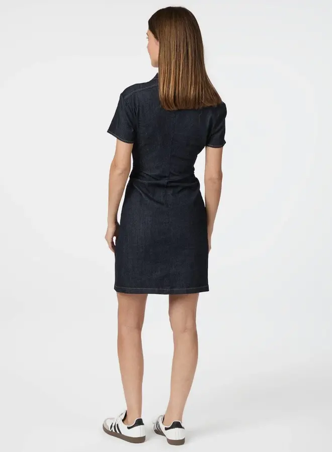 Neo Noir Jurk 164622 Abel Denim Dress - 534 Dark Blue