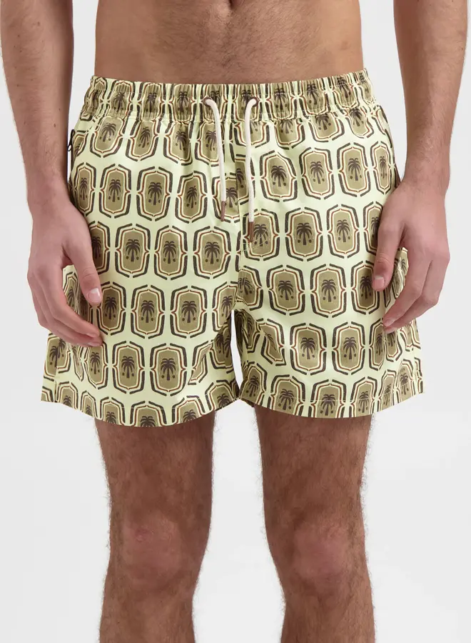 Hang Eleven Zwembroek Palm Badge Swim Short - Pastel Yellow