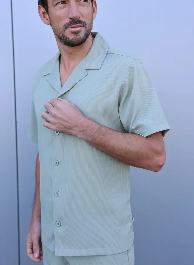 Kultivate Shirt Luxury Structure 2501020000 - 741 Iceberg Green