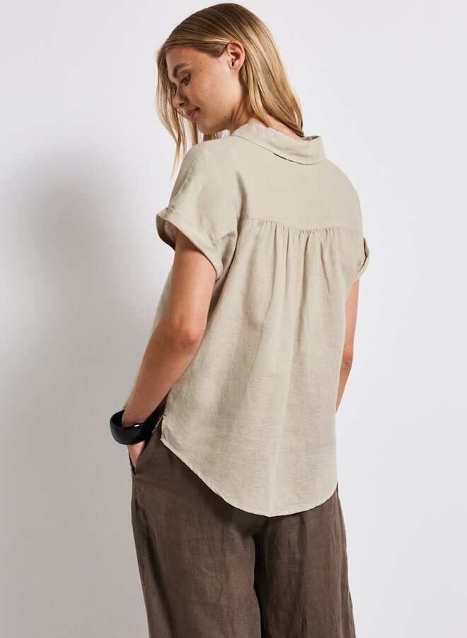 Street one Linnen Top - 16269 Moonstone Sand