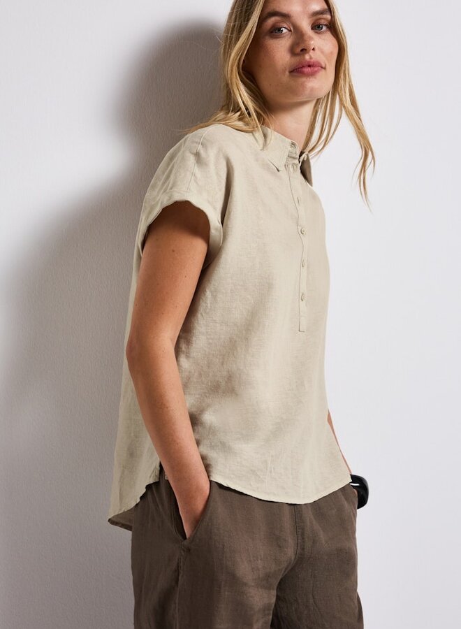 Linnen Top - 16269 Moonstone Sand