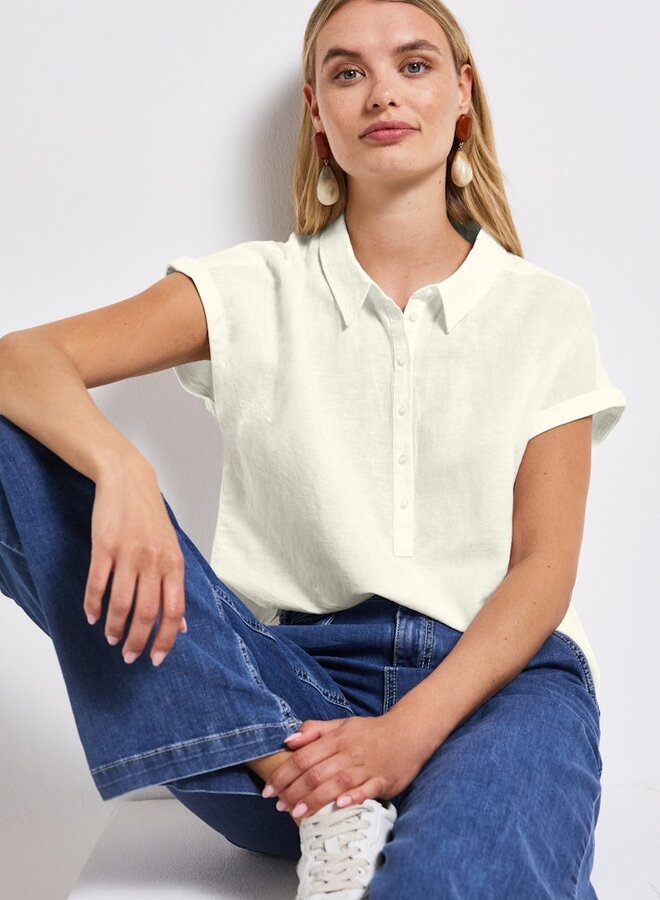 Linnen Top - 10108 Off White
