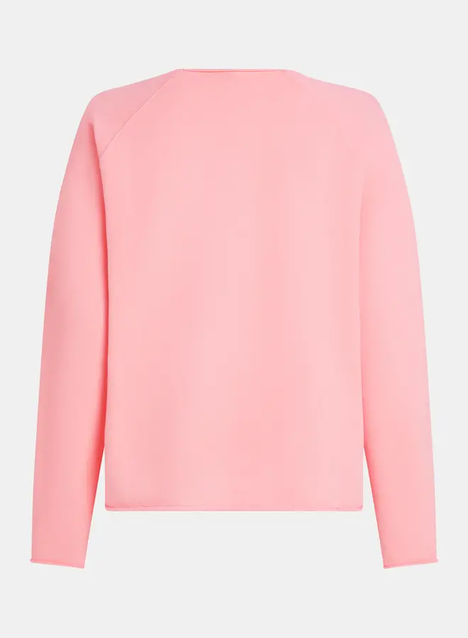 Penn&Ink Trui S25F1624 - 209/01 Fluor Pink - White