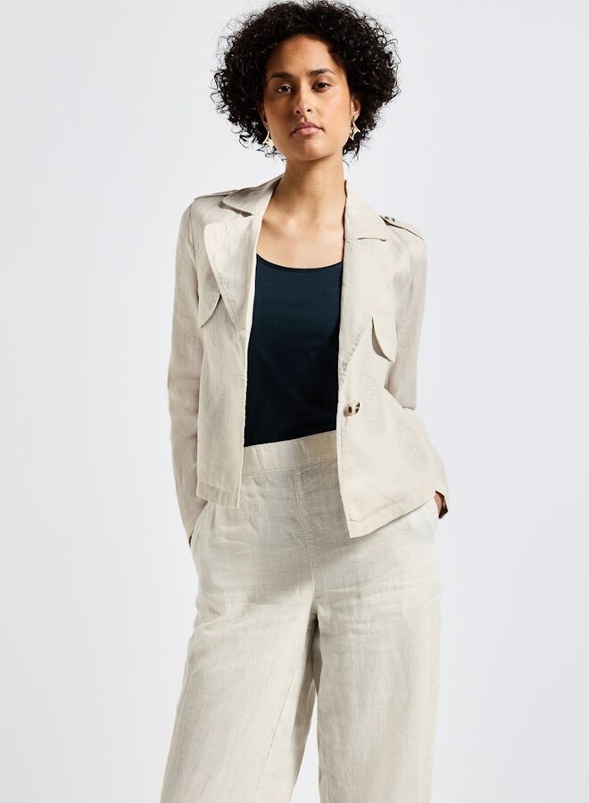 Linnen Trenchcoat - 16269 Moonstone Sand