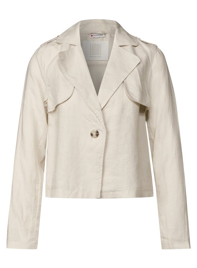 Street one Linnen Trenchcoat - 16269 Moonstone Sand