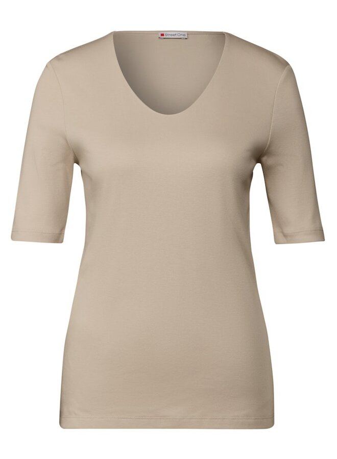 Street one Basic T-Shirt - 16620 Coastal Beige
