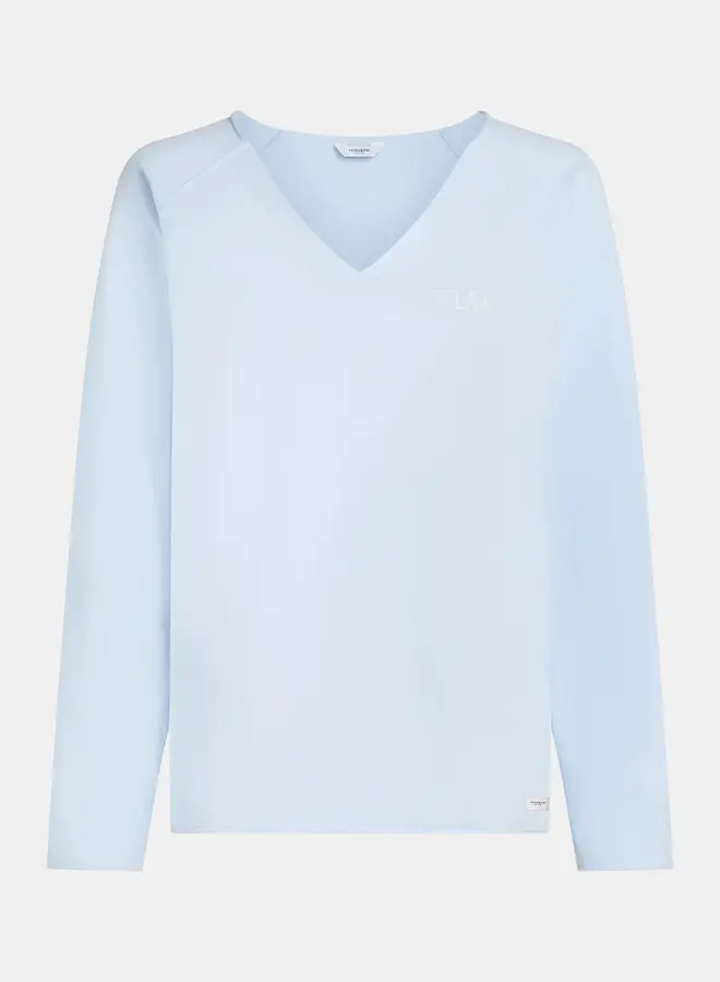 Penn&Ink Trui S25F1655LTD - 535/01 Air Blue- White