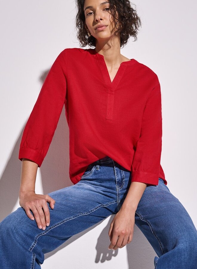 Street one Linnen Blouse - 16278 Glory Red