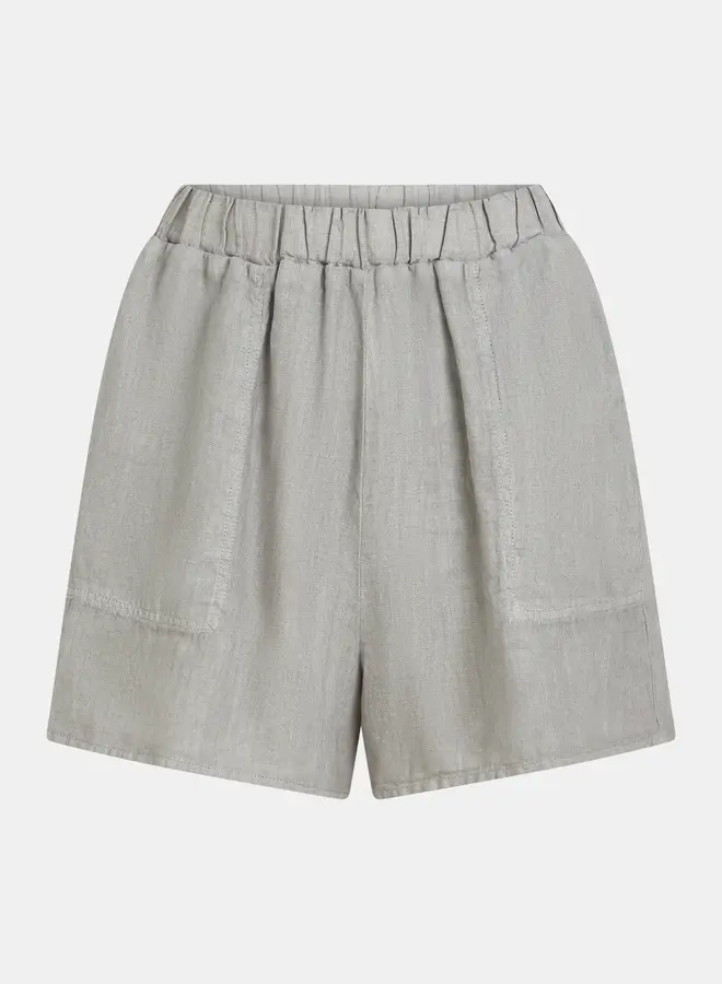 Penn&Ink Korte broek - Short linnen S25Z760LTD - 831 Cool Grey