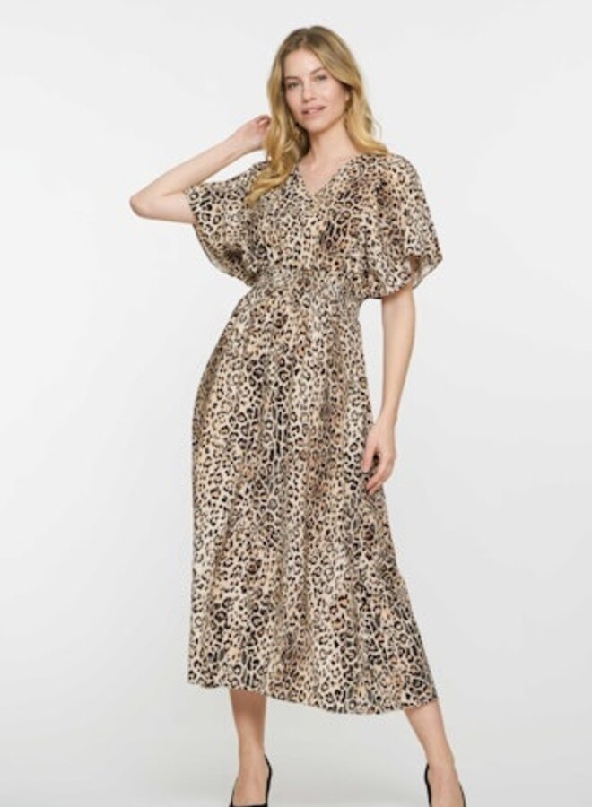 Jurk Panterprint 57092-20 - 000720 Sand/Black