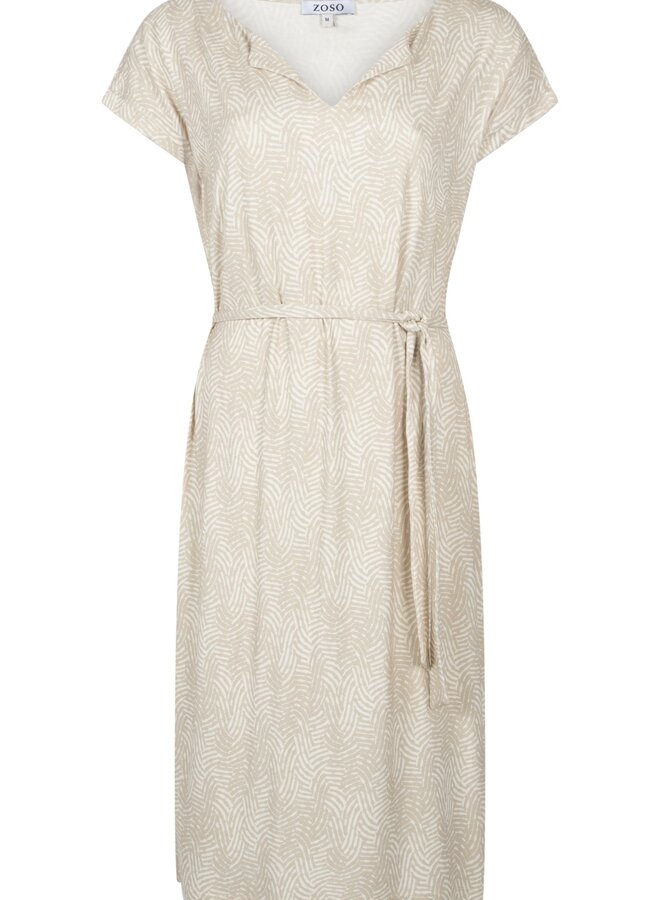 Jurk 252Melody - 0007-0016 Sand/White