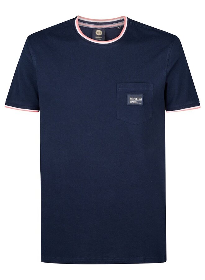 Petrol T-shirt M-1050-TSR645 - 5178 Navy Blue