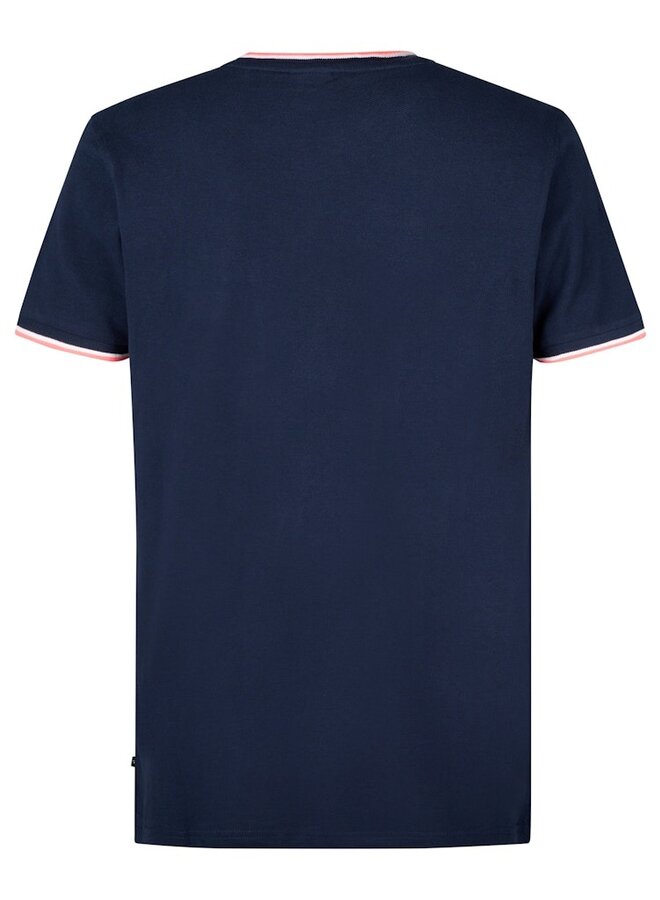 Petrol T-shirt M-1050-TSR645 - 5178 Navy Blue