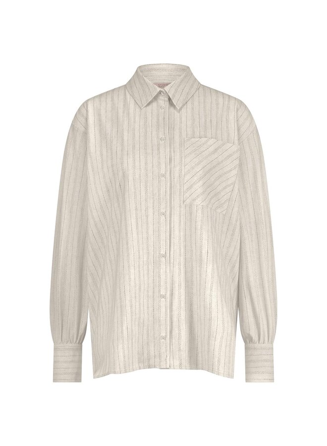 Studio Anneloes Pinstripe Blouse 12686 - 1490 Kit/Black